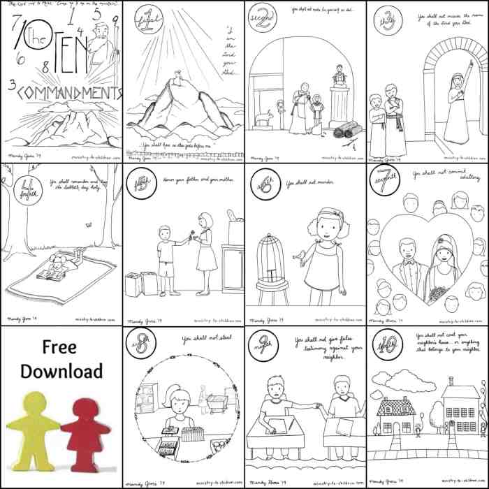 10 commandments coloring book