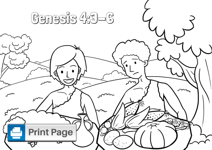 Cain and abel coloring book