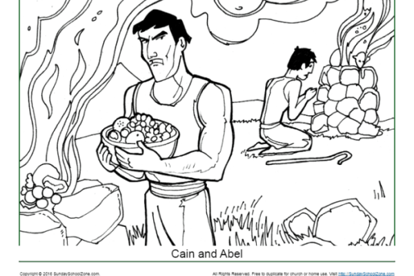 Cain and abel coloring book